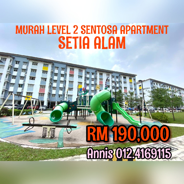 MURAH LEVEL 2 APARTMENT SENTOSA SETIA ALAM SHAH ALAM 