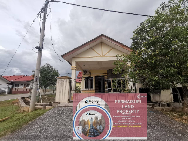 Untuk Dijual TERES CORNER LOT DI TAMAN PERMATANGSHAH Bandar, Jengka