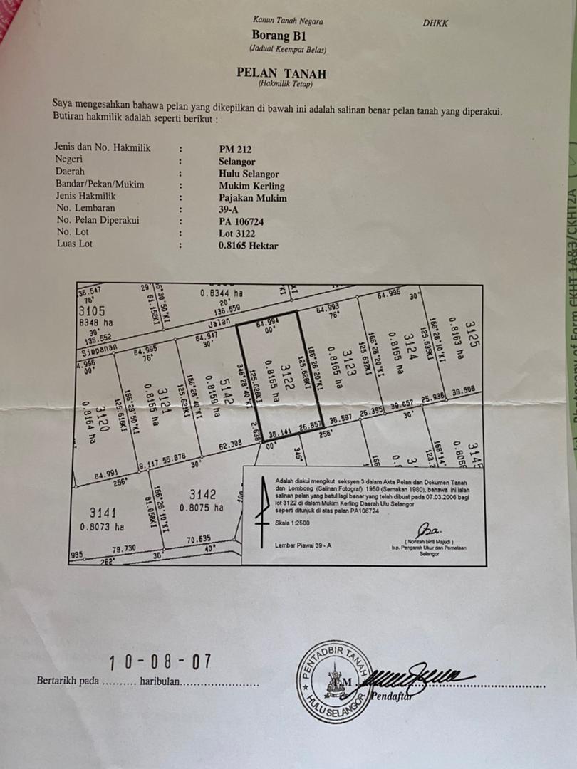 Kebun Durian Kampung Sg Jang,Kerling 2 Ekar - photo 6
