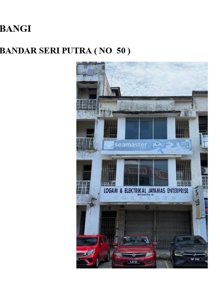 Sewa Ground floor Bandar Seri Putra