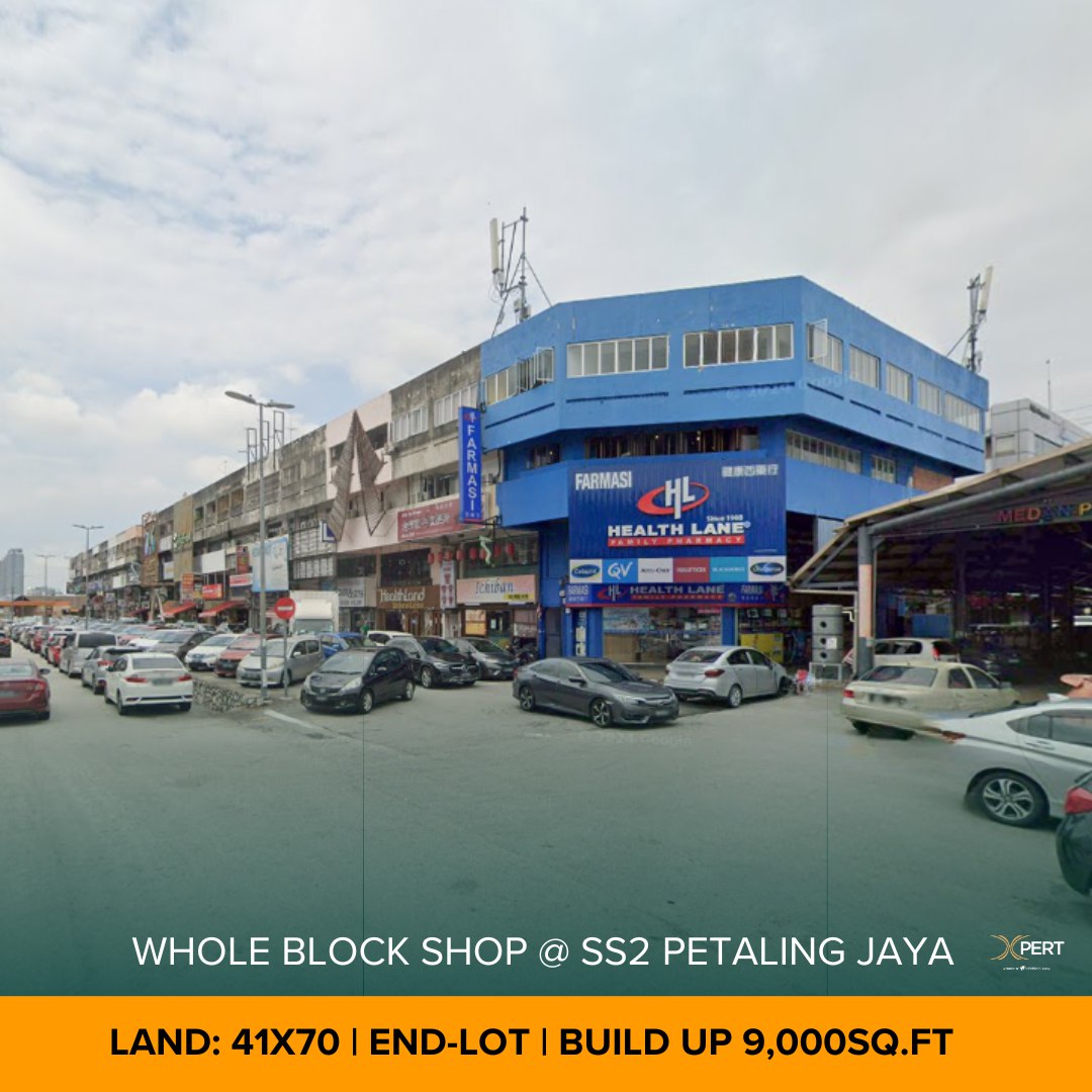 Whole Block End Lot Shop Office for Rent SS2, Pe