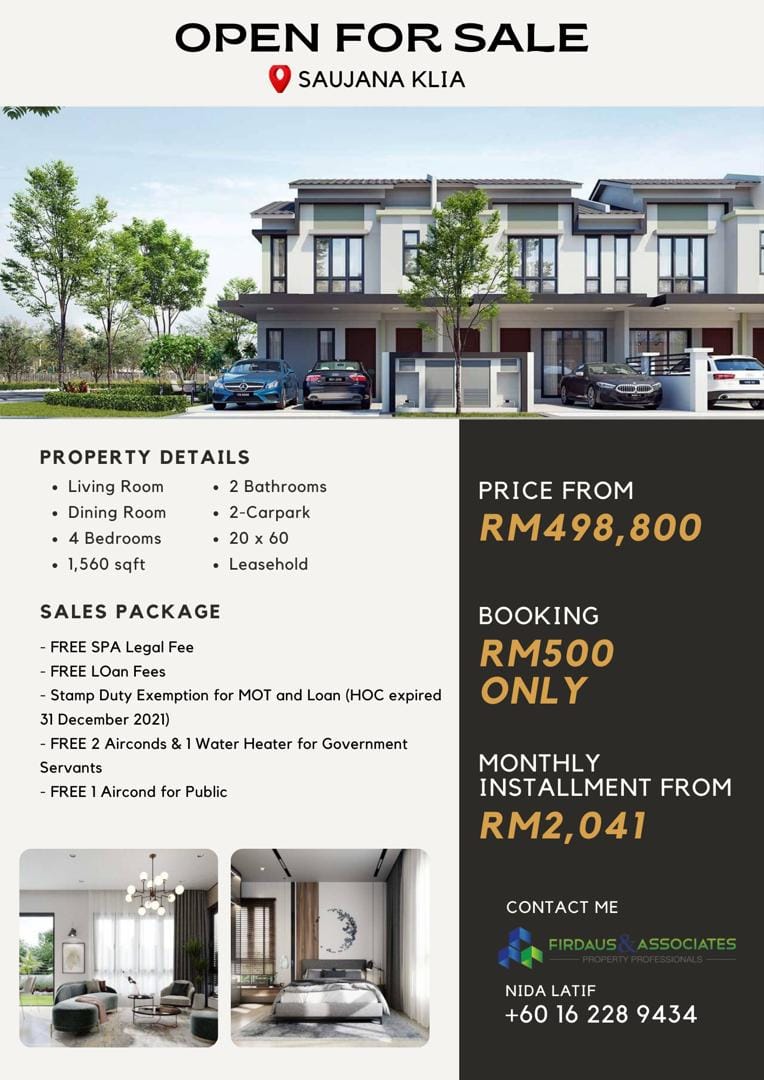 DOUBLE STOREY TERRACE SAUJANA KLIA SEPANG
