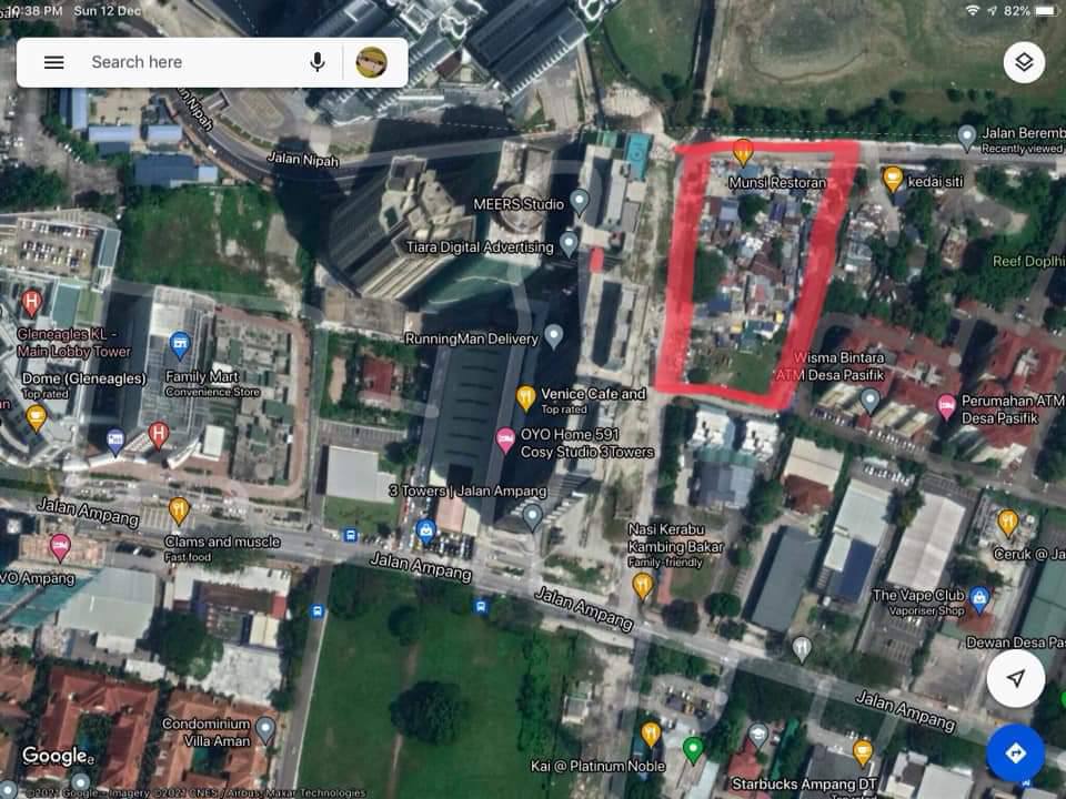 Tanah Jalan Ampang  Off  Jalan Berembang