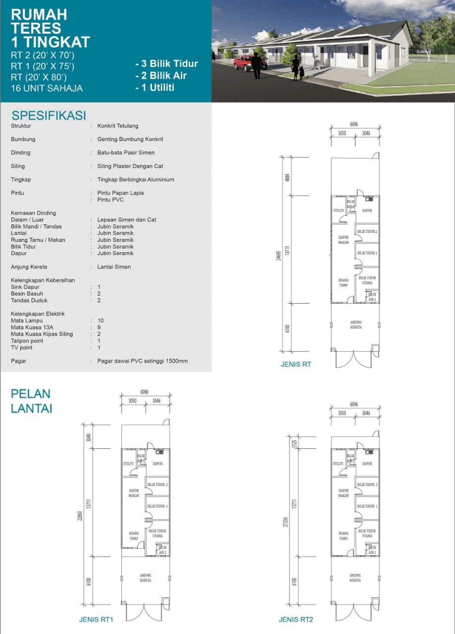 Teres Setingkat Size 20X70 Baru Kg Labu Lanjut - photo 2
