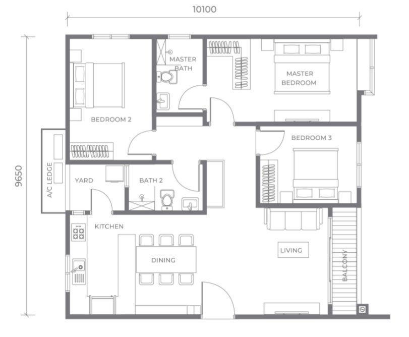 Sunway Serene 3Rooms FF by BL - photo 5