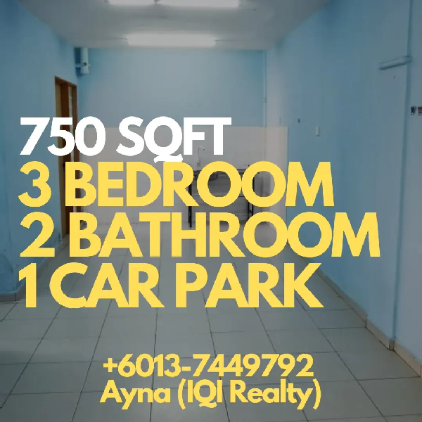 MURAH & SELESA! FLAT 3 BILIK @ FLAT BUNGA DAISI TAMAN PLENTONG - photo 2