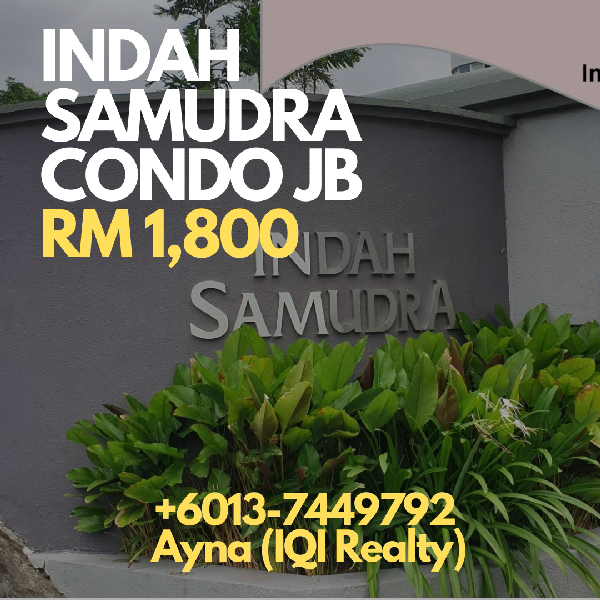 CONDO MEWAH TERDEKAT DENGAN JB! CANTIK SIAP RENOVATE! TINGKAT 24 ADA 3 BILIK @ INDAH SAMUDERA CONDO,