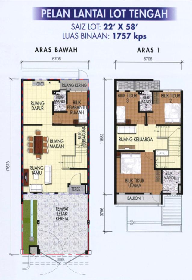 Modern Rumah Teres Dua Tingkat Desa Restu  Sepang - photo 12