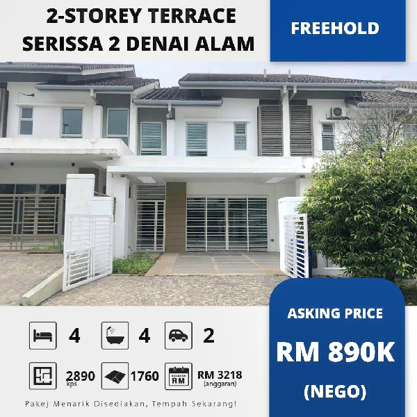 Sarissa Double Storey Terrace @Denai Alam  - photo 12