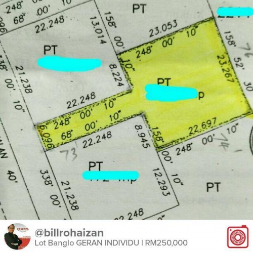 Lot Banglo 7000sf Geran Individu di Beranang