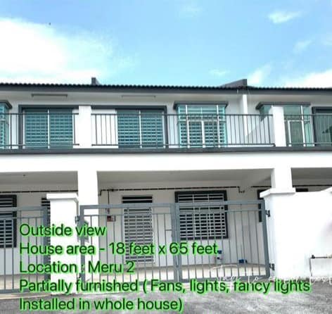 Meru Scientex 2 Partly Furnished Double Sty House