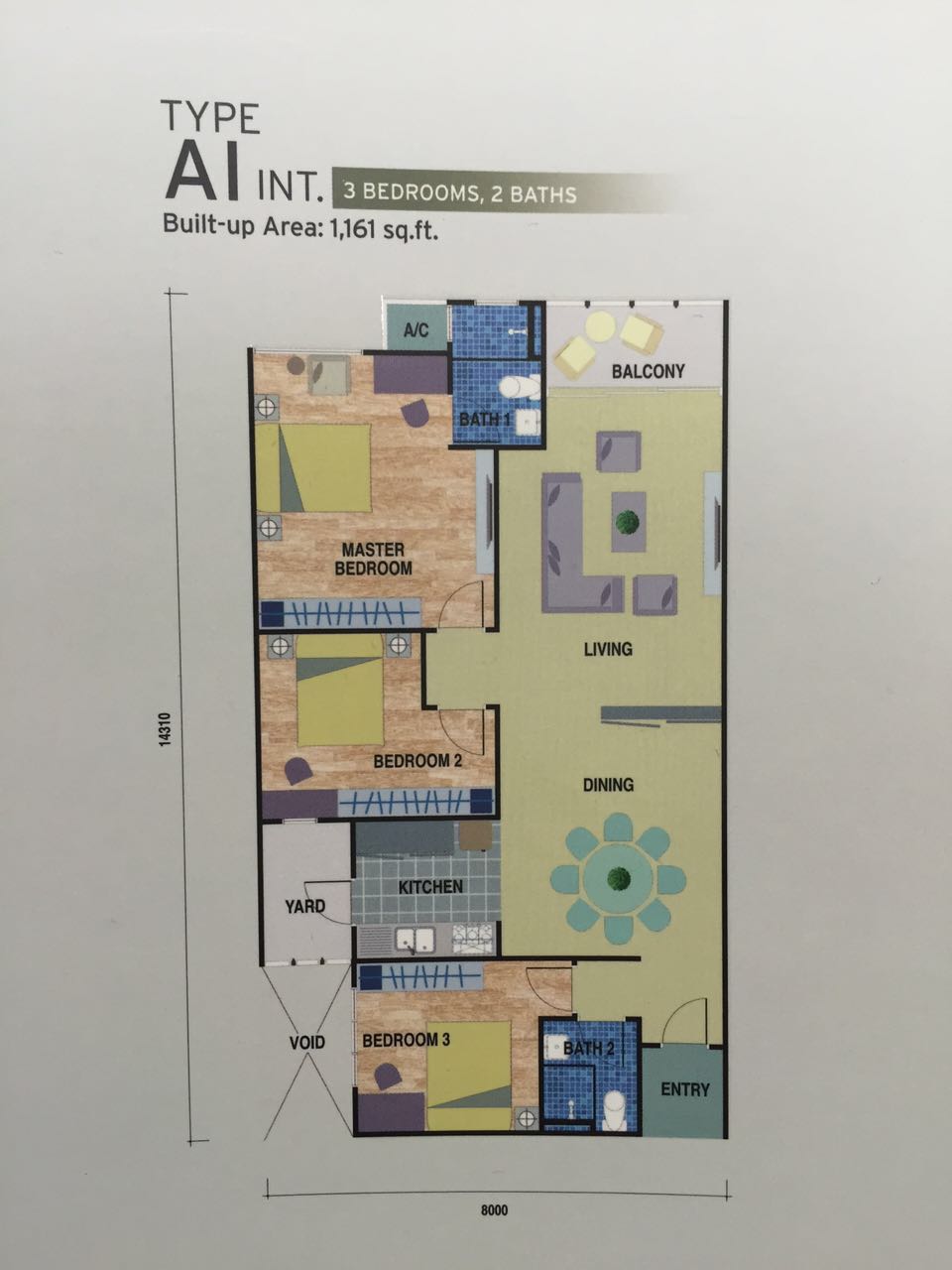 Emerald Residence 1266sf 3R2B , Mahkota Cheras