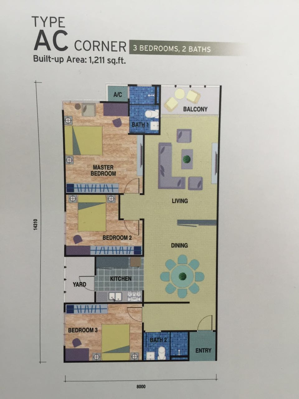 Emerald Residence 1266sf 3R2B , Mahkota Cheras - photo 3
