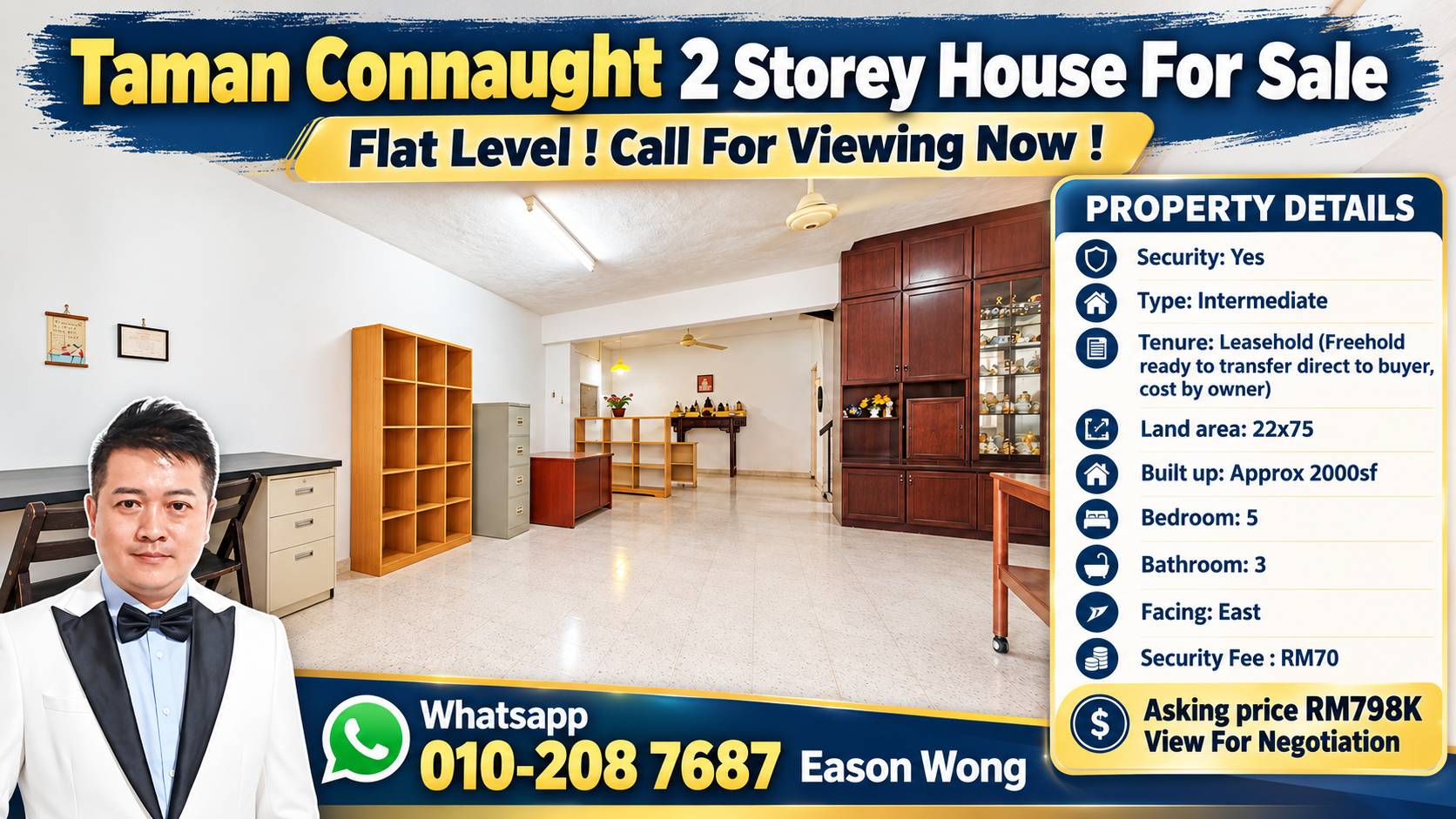 Taman Connaught 2 Storey House For Sale - photo 1