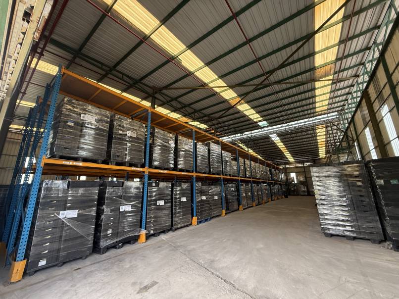 Warehouse with racki ...