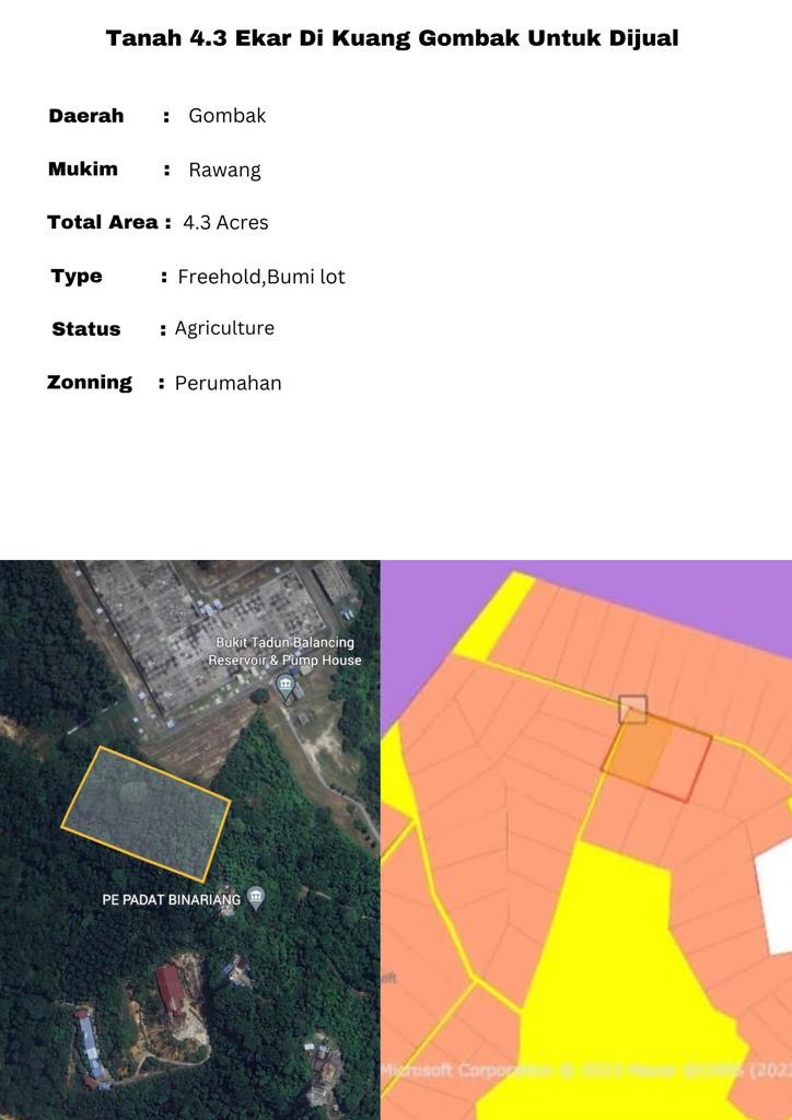 Land At Kuang Gombak For Sale