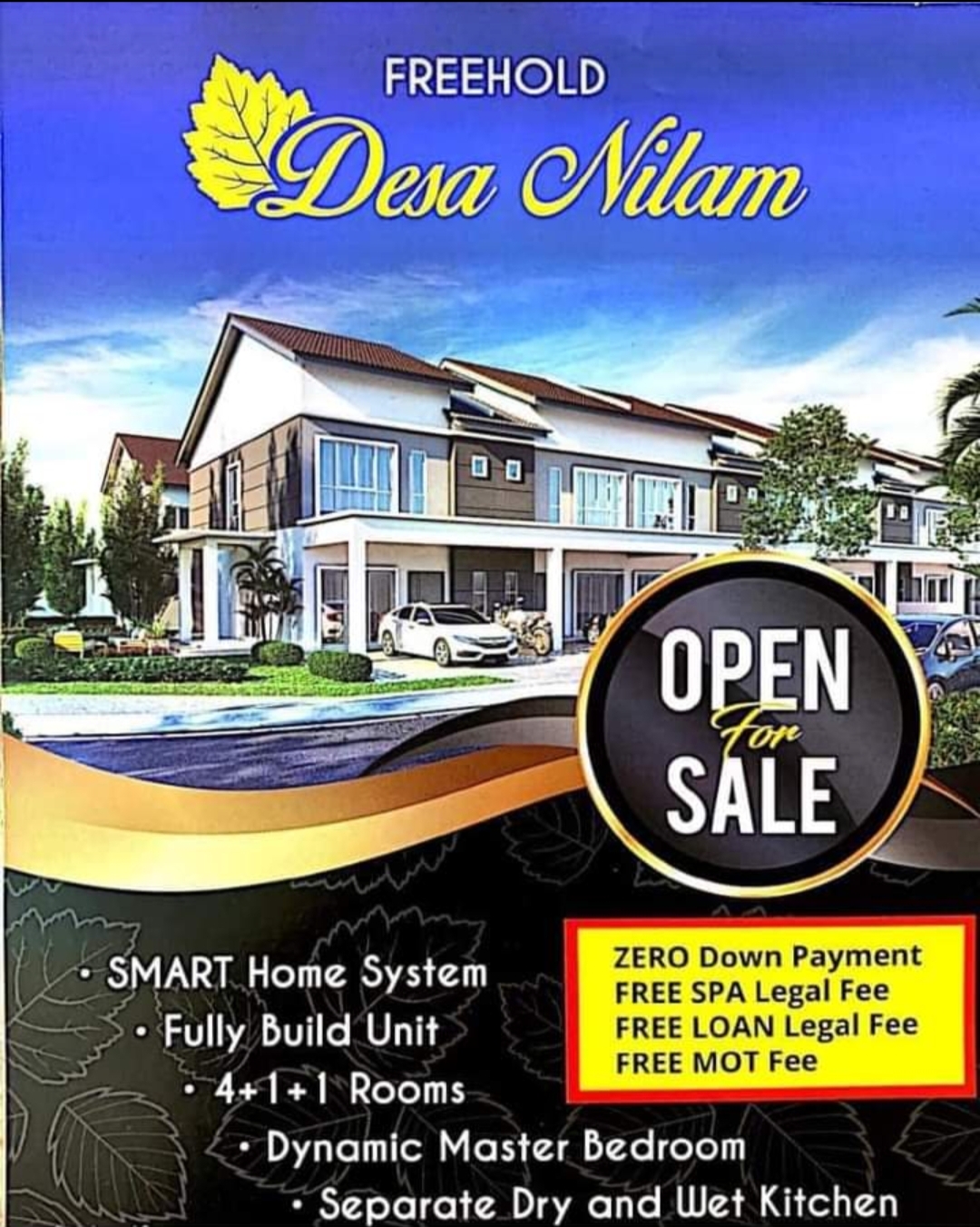 NEW UNIT DOUBLE STOREY TERRACE DESA NILAM