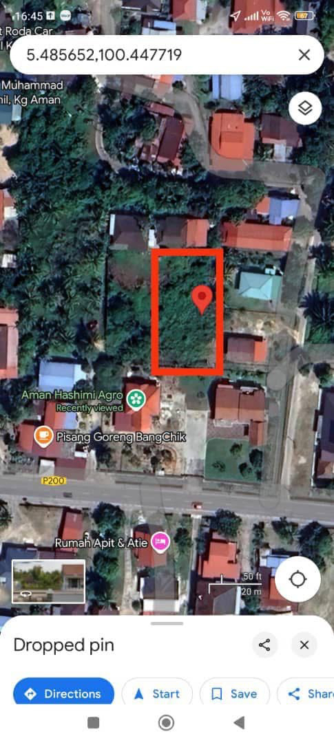 Tanah Residential Kampung Banggol Pokok Sena Penang