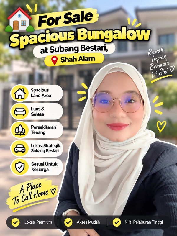 FOR SALE | Fully Renovated 2-Storey Bungalow @ Subang Bestari, Shah Alam