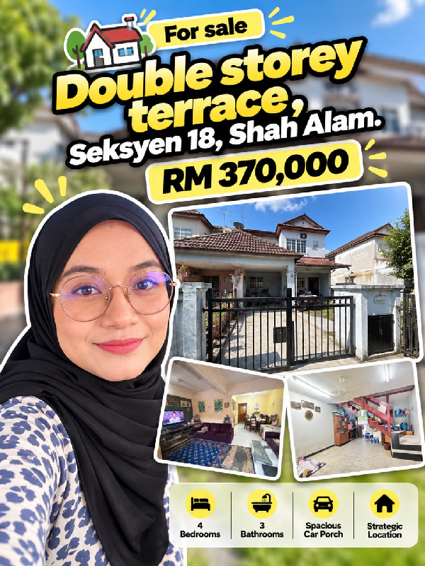 FOR SALE | DOUBLE-STOREY TERRACE HOUSESeksyen 18, Shah Alam - photo 1