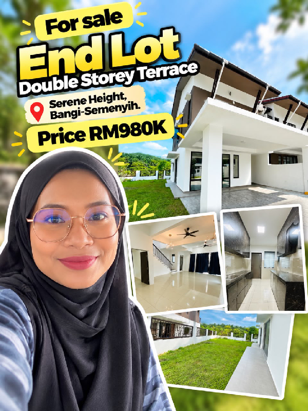 FOR SALE | END LOT DOUBLE STOREY TERRACEDAHLIA 2, SERENE HEIGHTS, BANGI-SEMenYIH - photo 1
