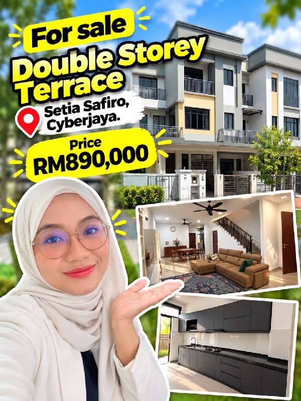 FOR SALE | DOUBLE STOREY TERRACE HOUSESETIA SAFIRO, CYBERJAYATYPE OLIVERIA ELDESEO  PHASE 2 - photo 1