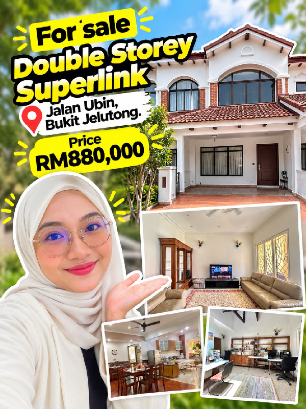 FOR SALE | DOUBLE STOREY SUPERLINK TERRACEJALAN UBIN, BUKIT JELUTONG, SHAH ALAM - photo 1