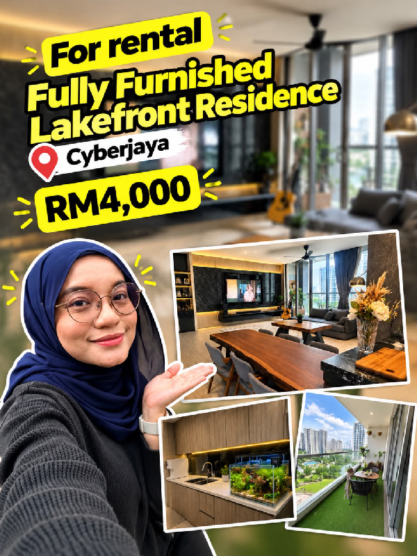 FOR RENT | FULLY FURNISHED LAKEFRONT RESIDENCECYBERJAYA