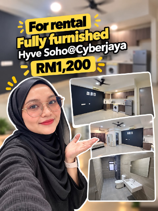 FOR RENT | FULLY FURNISHED STUDIOHYVE SOHO @ CYBERJAYA