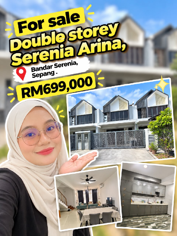 FOR SALE | 2-STOREY TERRACE HOUSESERENIA CITY, DENGKIL  TYPE ARINA