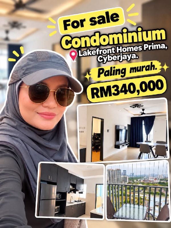 FOR SALE | LAKEFRONT HOMES PR1MA, CYBERJAYACorner Unit | Freehold | Level 21