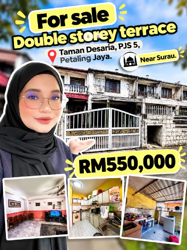 FOR SALE | DOUBLE STOREY TERRACE HOUSETaman Desaria, PJS 5, Petaling Jaya, Selangor
