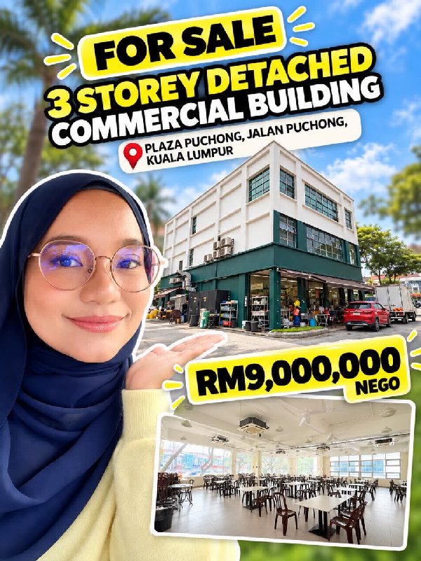 FOR SALE | 3-STOREY DETACHED COMMERCIAL BUILDING Plaza Puchong, Jalan Puchong, Kuala Lumpur | Near T