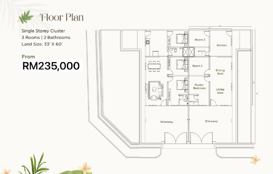 Projek Teres 1 Storey & Semi D Tapah Perak Freehold Booking RM100 Je - photo 8