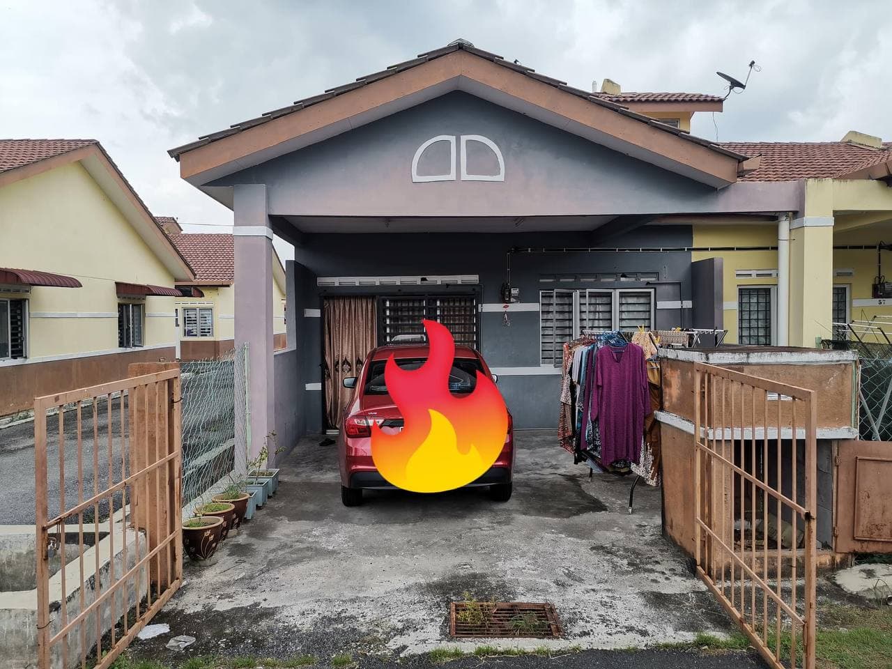Single storey end lot taman langat murni banting