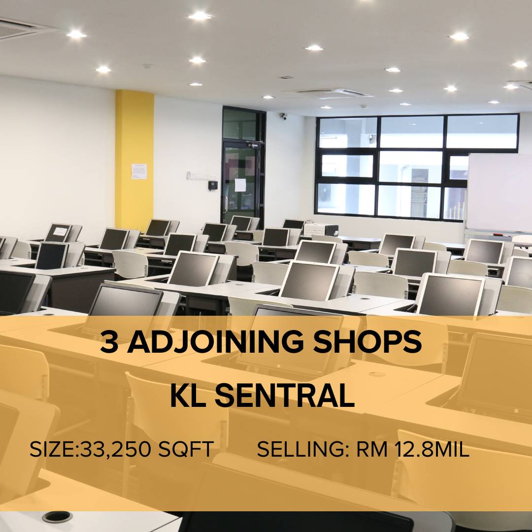 3 Adjoining Shops KL Sentral by Emily for Sale at Kuala Lumpur KL Sentral