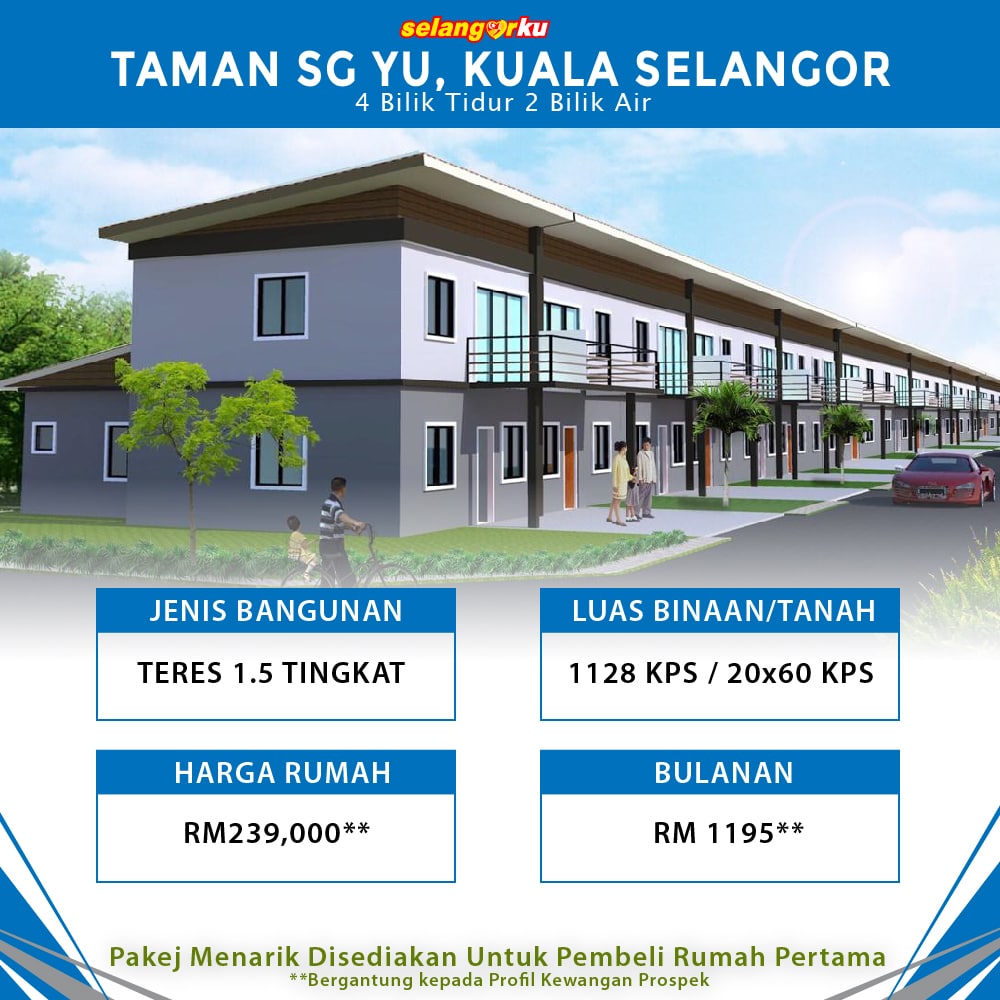 New development terrace house tmn sungai yu indah